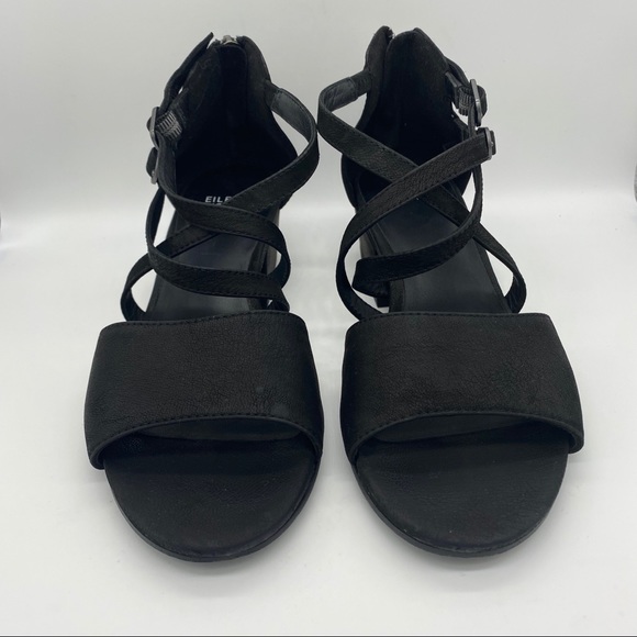 Eileen Fisher nubuck Kyra block-heel sandals - Picture 3 of 6